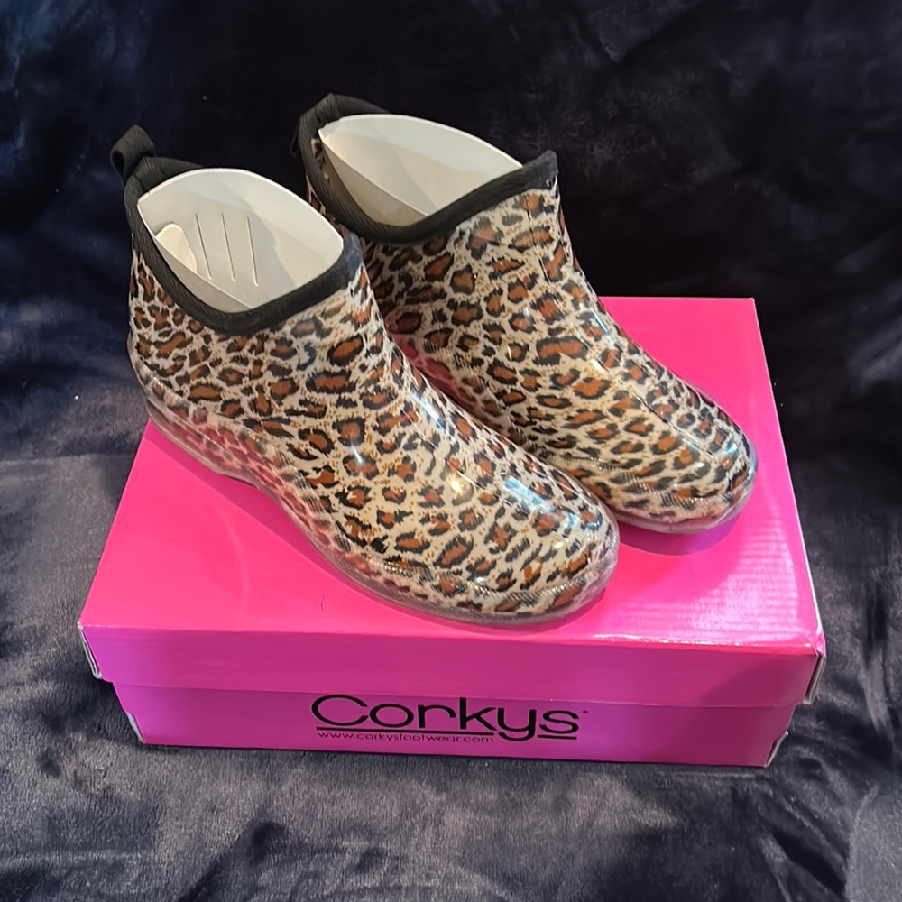 Corky’s rain boots